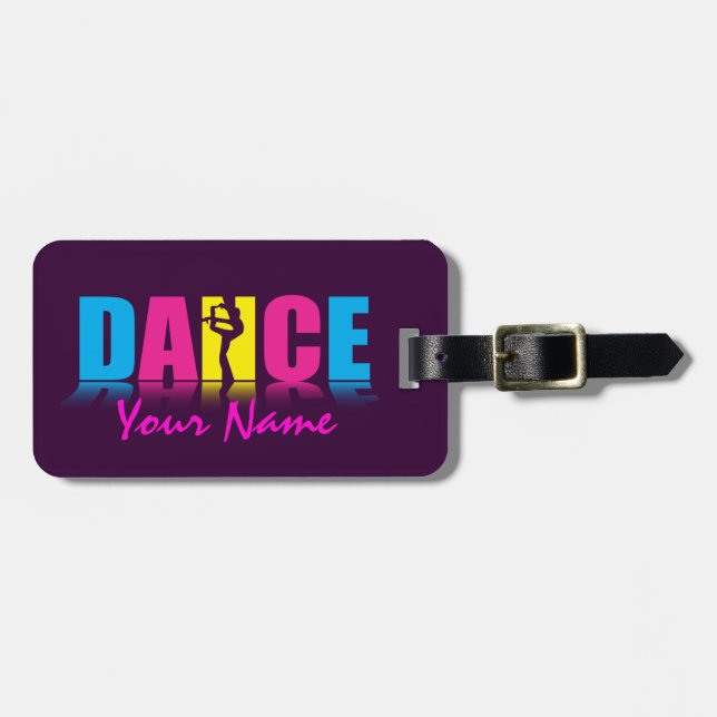 Personalized Dance Dancer Luggage Tag (Front Horizontal)
