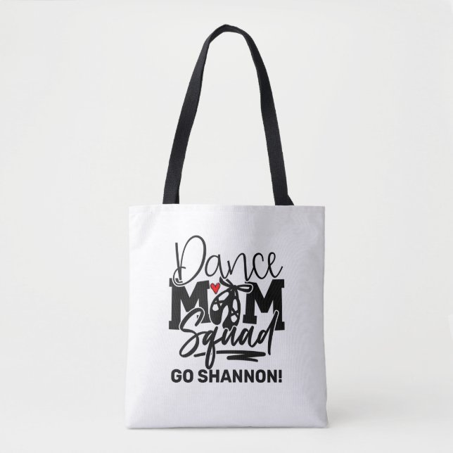 Personalized Dance Mom Squad Tote Bag (Front)