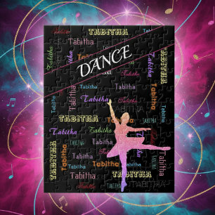Personalized Dance Puzzle Name All Over