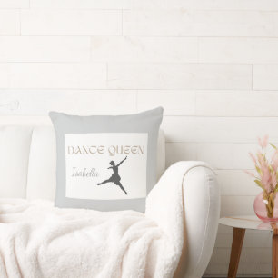 Personalized Dance Queen, Gift or Her, Ballet Throw Pillow