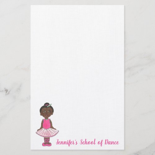 Personalized Dance School Studio Teacher Ballet Stationery