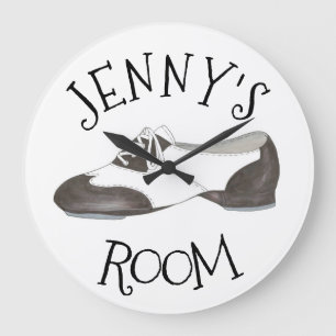 Personalized Dance Shoe Tap Dancer Tapper Gift Large Clock
