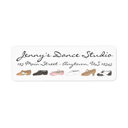 Personalized Dance Shoes Teacher Studio Labels