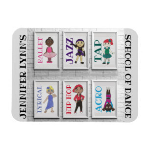 Personalized Dance Studio Teacher Ballet Tap Jazz Magnet