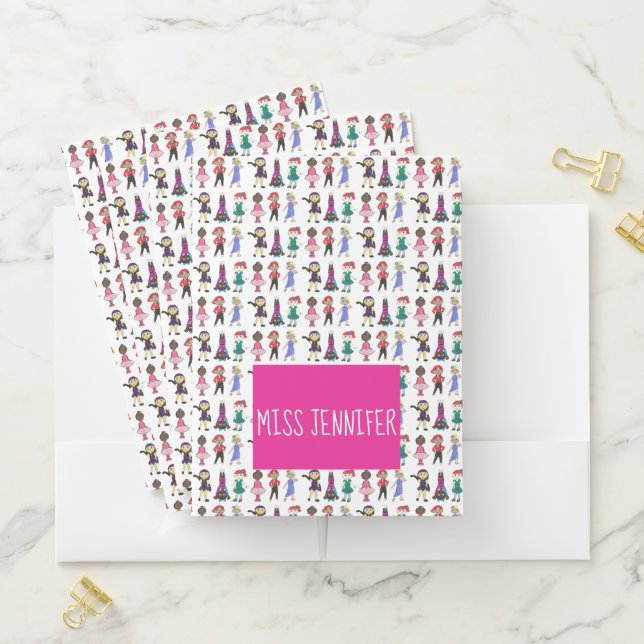 Personalized Dance Teacher Gift Ballet Tap Jazz Pocket Folder (In Situ)