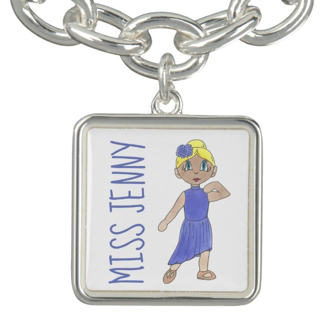 Personalized Dance Teacher Gift Lyrical Modern Bracelet (Design)