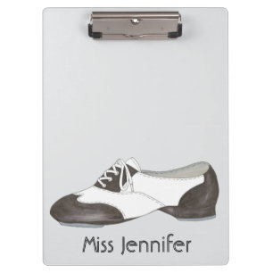 Personalized Dance Teacher Gift Tap Oxford Shoe Clipboard