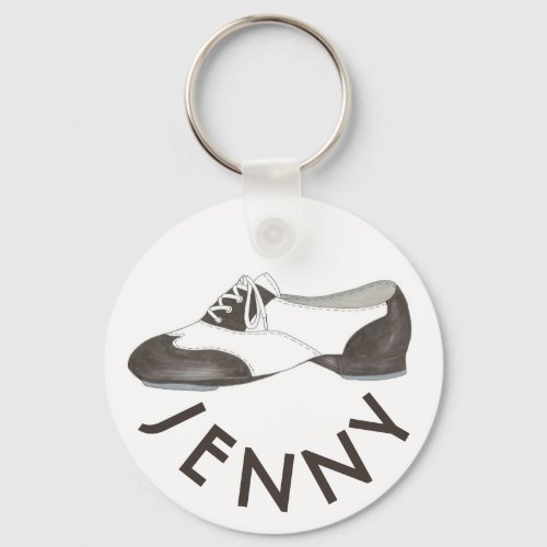 Personalized Dance Teacher Gift Tap Oxford Shoe Keychain