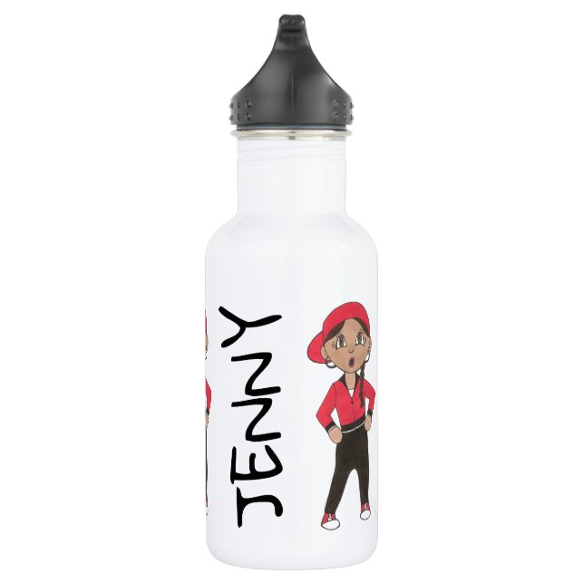 Personalized Dance Teacher Hiphop Hip Hop Dancer Water Bottle (Right)