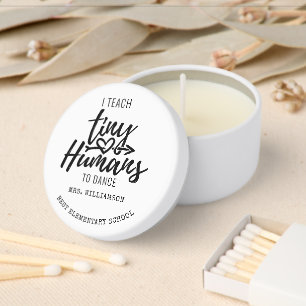 Personalized Dance Teacher Script Christmas Mini Candle Favors