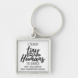 Personalized Dance Teacher Script Typography Keychain