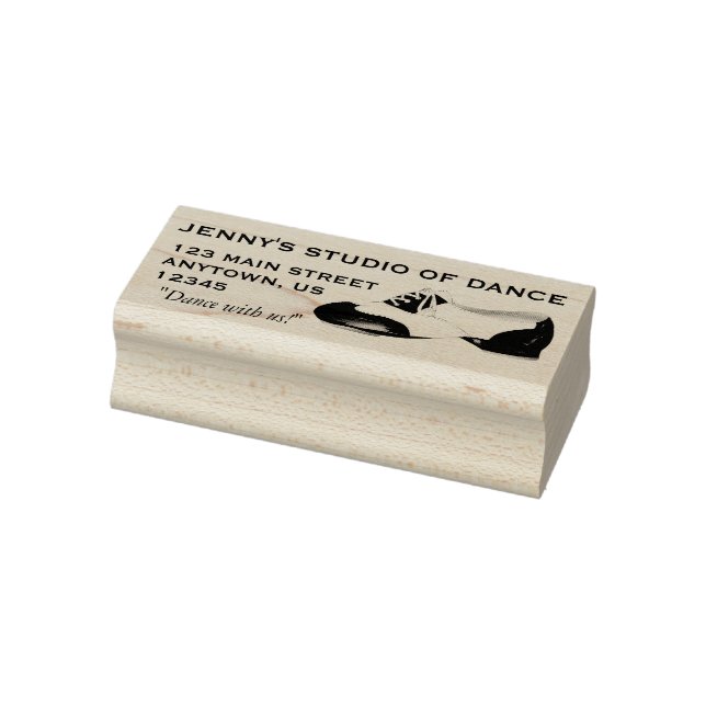 Personalized Dance Teacher Studio Tap Shoe Rubber Stamp (Stamp)