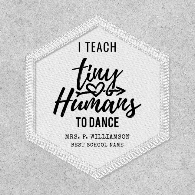 Personalized Dance Teacher Typography Patch (Front)