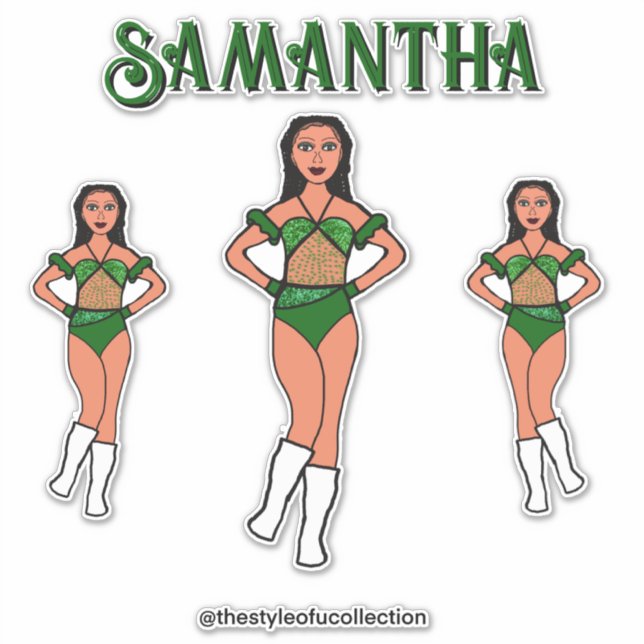 Personalized Dance Team Clover Stones #2 Sticker (Front)