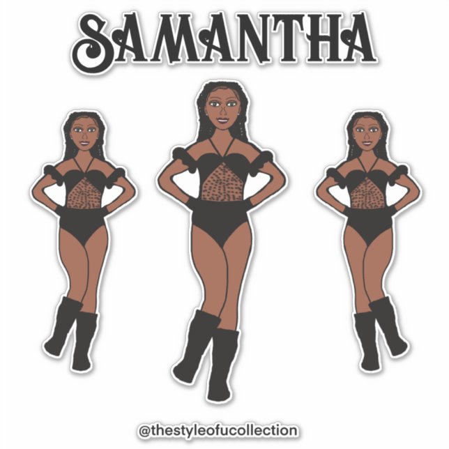 Personalized Dance Team Ebony Stones  Sticker (Front)