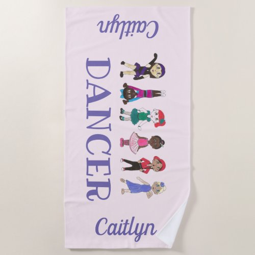 Personalized DANCER Ballet Tap Jazz Lyrical Acro Beach Towel