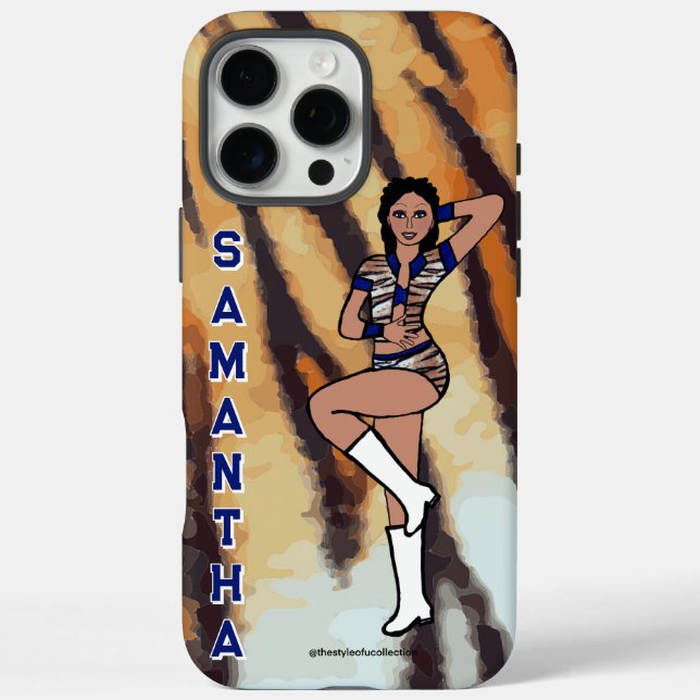 Personalized Dancer Blue Tiger #1 Case-Mate iPhone Case (Back)