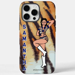 Personalized Dancer Blue Tiger #2 iPhone 16 Pro Max Case