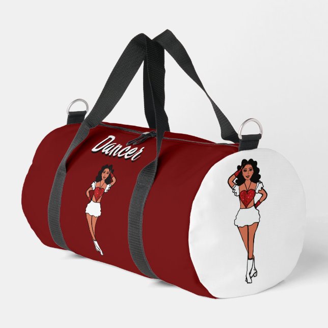 Personalized Dancer Duffle Bag Red Spark #2 (Left Corner)