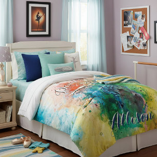 Personalized dancer duvet cover