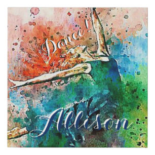 Personalized dancer  faux canvas print
