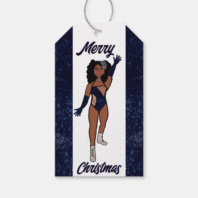 Personalized Dancer Gift Tag Indigo  A (Front)