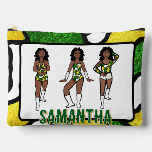 Personalized Dancer Green Yellow Camo #1 Accessory Pouch