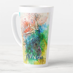 Personalized dancer  latte mug