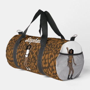 Personalized Dancer Leopard Ribbon #1 Duffle Bag