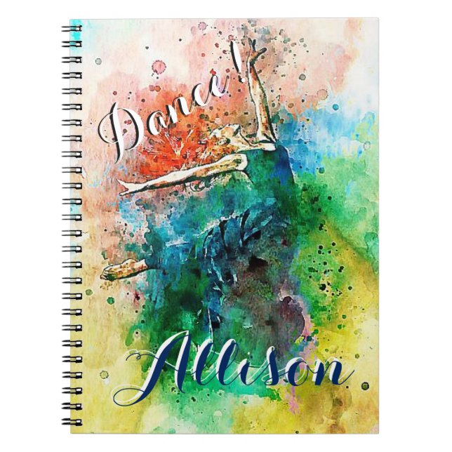 Personalized dancer  notebook (Front)