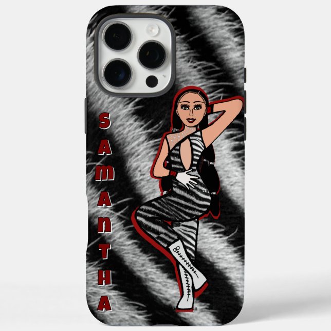Personalized Dancer Red  Zebra #2 Case-Mate iPhone Case (Back)