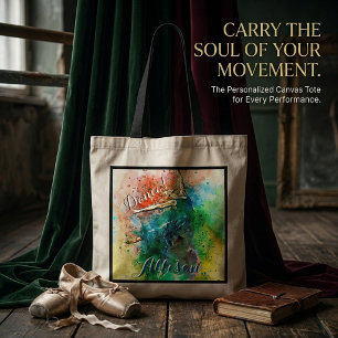 Personalized dancer tote bag