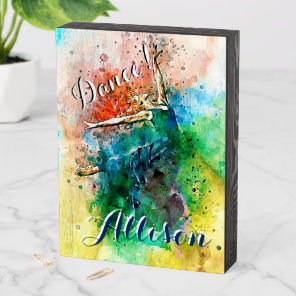 Personalized dancer  wooden box sign
