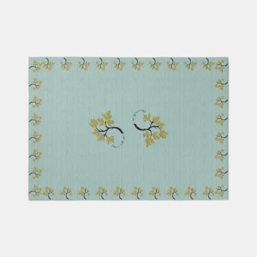  Personalized Dancing Tree Olive Green 5x7 Rug