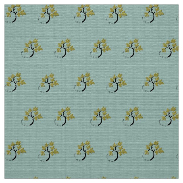 Personalized Dancing Tree Olive Green 60"  Fabric (Swatch)
