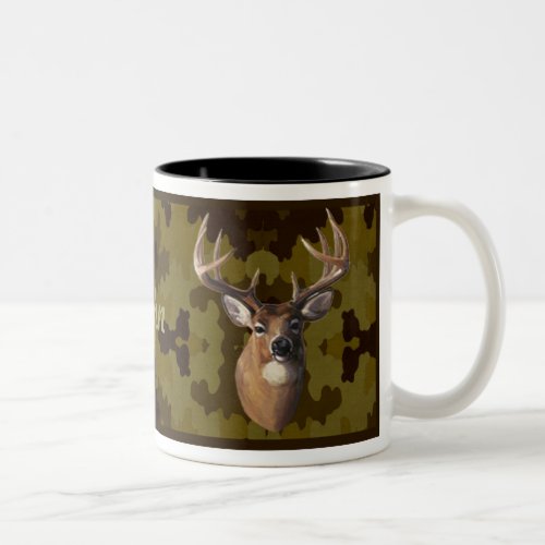 Personalized Dark Camo Deer Mug