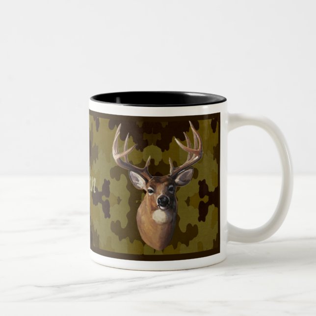 Personalized Dark Camo Deer Mug (Right)