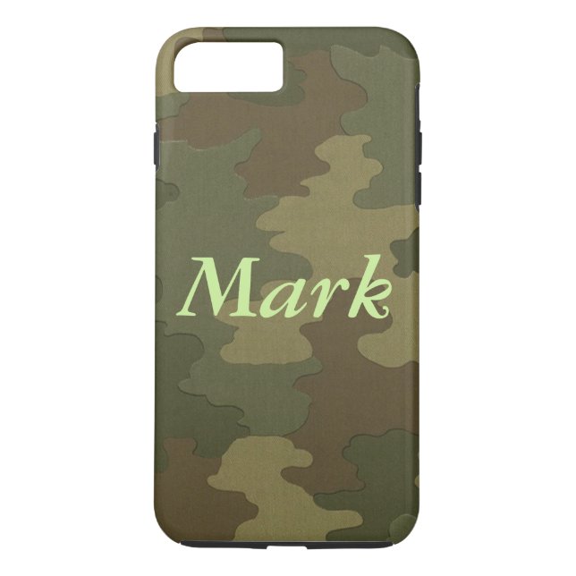 Personalized Dark Camouflage iPhone 7 Case (Back)