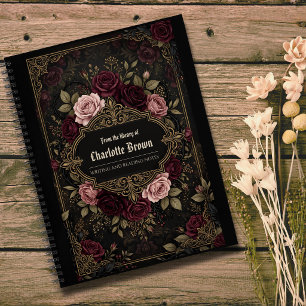 Personalized Dark Floral Fantasy Notes Journal