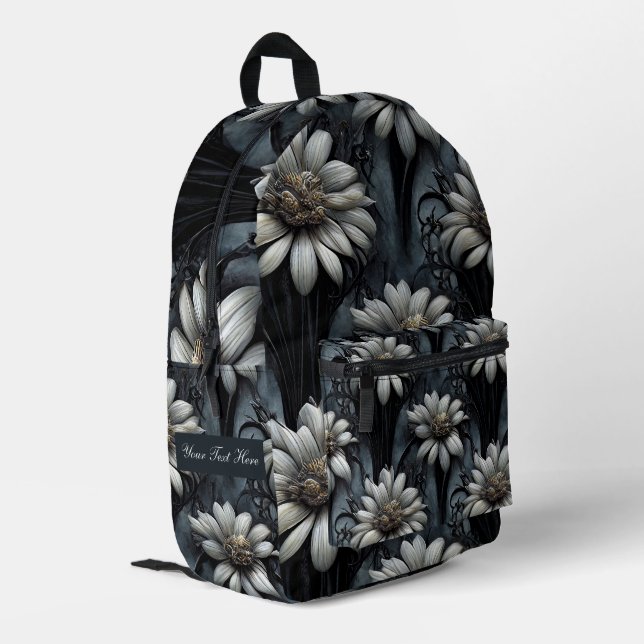 Personalized Dark Garden Printed Backpack (Back Corner Left)