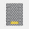 Personalized Dark Gray and Yellow Quatrefoil