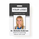 Personalized Dark Gray Doctor Photo Identity
