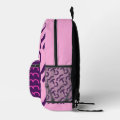Personalized Dark Neon/Pink Fun Pattern Printed Backpack | Zazzle