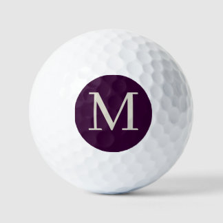 Personalized Dark Purpule Monogrammed  Golf Balls