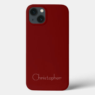 Personalized dark red Radial Texture iPhone 13 Case