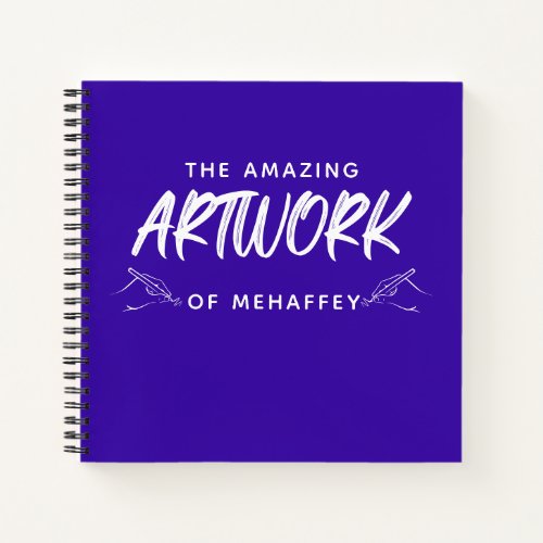 Personalized Dark violet Artist Sketchbook Notebook