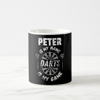 Personalized dart players named Peter shirts Coffee Mug