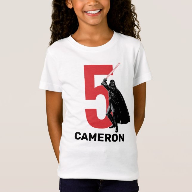 Personalized Darth Vader Birthday T-Shirt (Front)