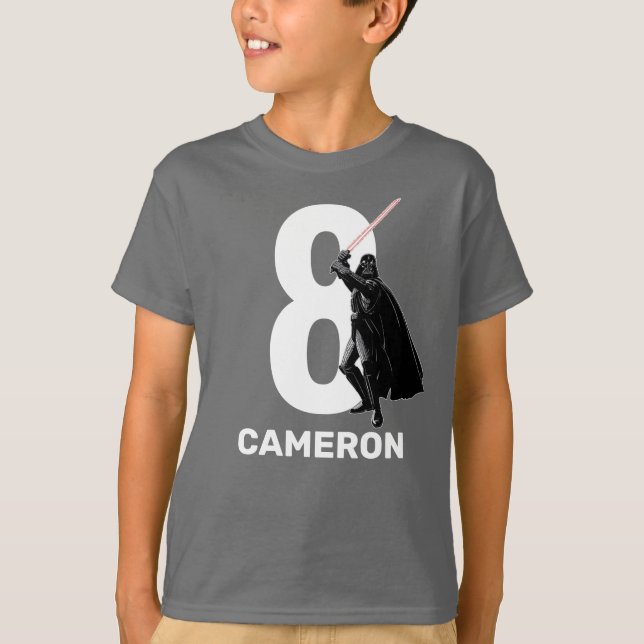 Personalized Darth Vader Birthday T-Shirt (Front)