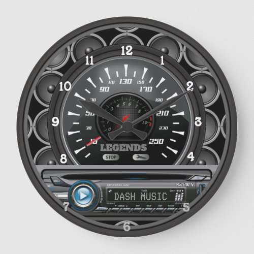 Personalized Dashboard Deck Speedometer Large Clock